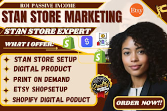 setup stan store shopify digital product design stan store marketing etsy shop