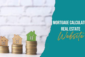 design mortgage, business and real estate website with free logo