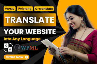 translate your wordpress website into any language using wpml or polylang