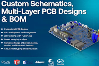 design professional pcb schematics and layouts using altium, kicad,proteus,orcad