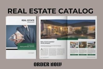 design modern realtor, real estate catalog for property listing to attract buyer