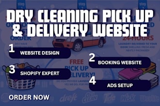 create a professional shopify store for your dry cleaning service