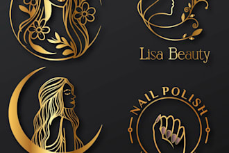 do minimalist makeup beauty and cosmetic logo design