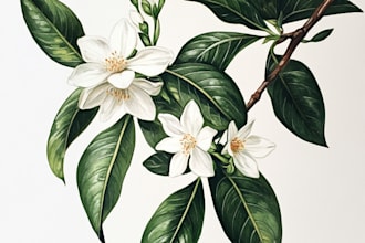 create digital drawings of botanical, animals and birds