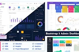 design mordern saas, crm and web apps dashboards, admin panel ui ux in figma