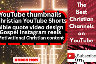 design christian motivational shorts thumbnails and social media content bible
