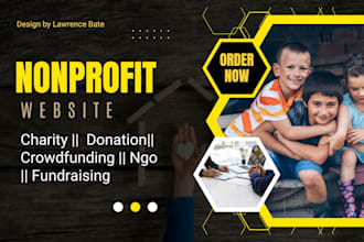 nonprofit website, donation website 501c3  crowdfunding website ngo fundraising