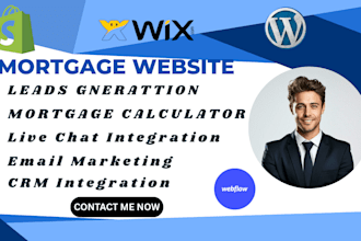 build mortgage website mortage leads mca mortgate auction website agents leads