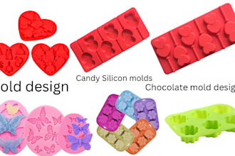 create chocolate mold silicon mold injection mold 3d mold design for 3d printing