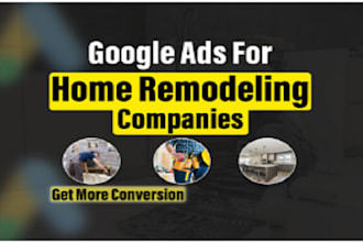 setup, manage google ads for your bathroom remodelling company, online store