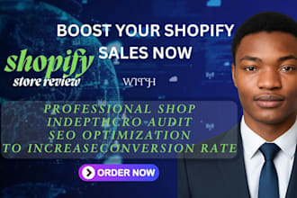 audit cro shopify design optimization and shopify review to increase conversion