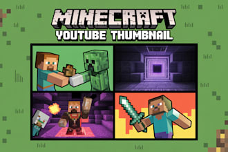 make minecraft thumbnail for your youtube videos