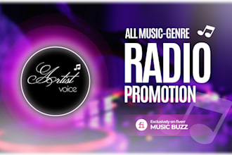 promote your song to radio stations worldwide for all music genres