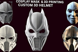custom 3d printable cosplay helmets mask stl marvel thunderbolt character mask