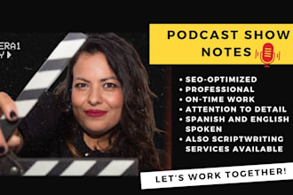 write your podcast show notes SEO optimized