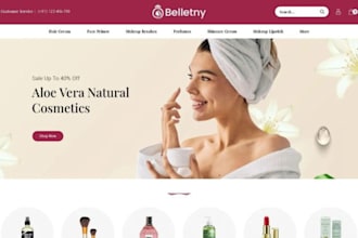 build dynamic skincare website skincare ecommerce website skincare shopify store