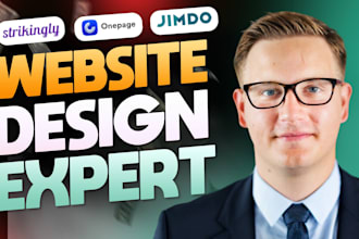 design, redesign onepage io, jimdo, strikingly website, strikingly landing page