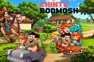 create degney cartoon thumbnail for youtube