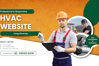 build hvac, roofing, construction, renovation, plumbing wordpress website design