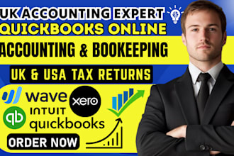 be your uk accountant for xero bookkeeping, quickbooks online, UK tax returns