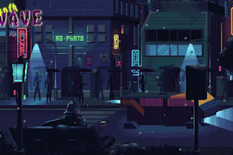 develop a simple 2d game, pixel art game, top down game in unity or godot