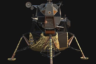 create high quality 3d models of spacecraft, rockets, satellites, lunar modules