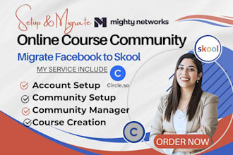 migrate facebook to skool online community management social media manager