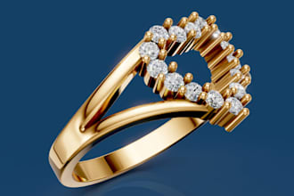 make 3d realistic jewelry, sterling silver men ring, bracelet design, cad model