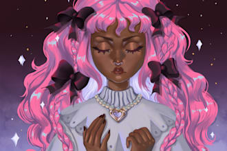 create creepy cute and magical stylized character art