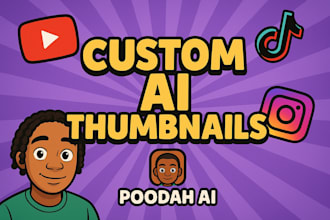create custom ai thumbnails for social media content