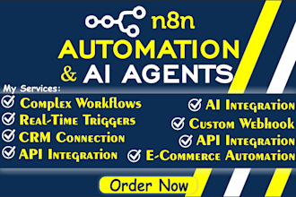 build n8n ai agent with API integration, n8n workflow, automation, self hosting