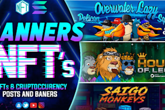 design nft banner, twitter banner and opensea header