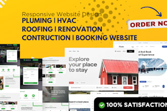 develop home service booking website cleaning services website plumbing website