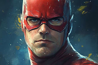 make a comic book art and comic book illustrations