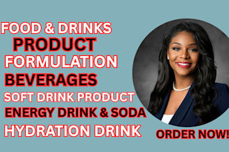 formulate beverage, juice, smoothie and soft drink, energy drink, food recipes