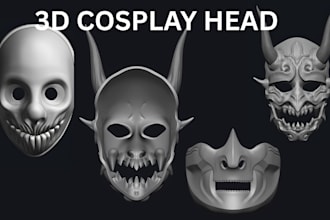 sculpt cosplay realistic 3d head bust face full body model stl for 3d printing