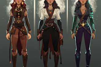 create a unique original dnd fantasy character art