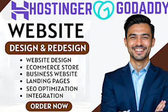 hostinger website design wordpress website redesign godaddy hostinger wordpress