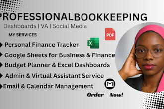 help with bookkeeping, accounting and personal finances