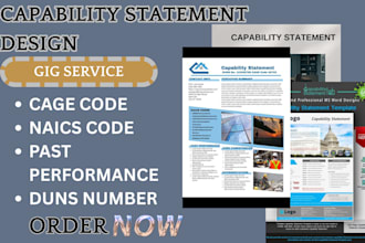 design capability statement for your business