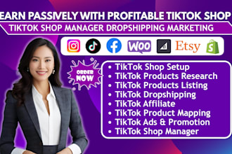 set up tiktok shop tik tok affiliate dropshipping manager for shopify store