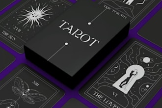 design custom tarot, oracle, or playing cards in dark or magical style