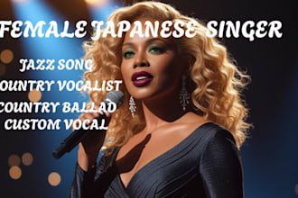 female japanese singer, jazz, rnb singer, ballad, country vocalist, custom vocal