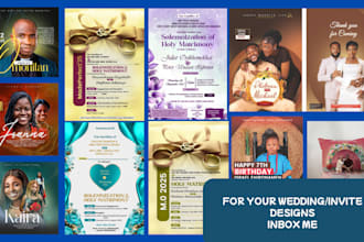 create invitation, birthday, wedding, baby shower, party and greeting card