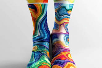 make a socks design according to your requirement