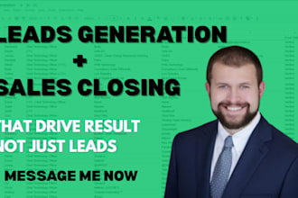 masterfully handle leads generation and sales closing for your business