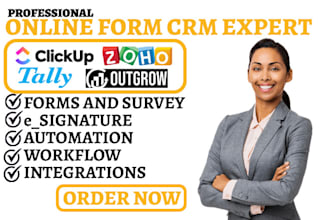 create qwilr clickup form outgrow zapier integration tally so quiz zoho forms va