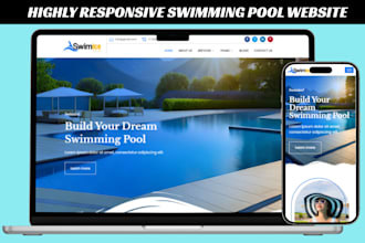 build a responsive swimming pool website pool construction website pool website