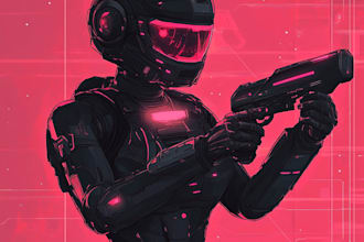 draw sci fi character illustration or sci fi character