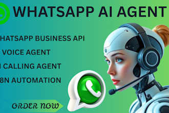 create a smart whatsapp ai chatbot agent 24 hours  automation and support